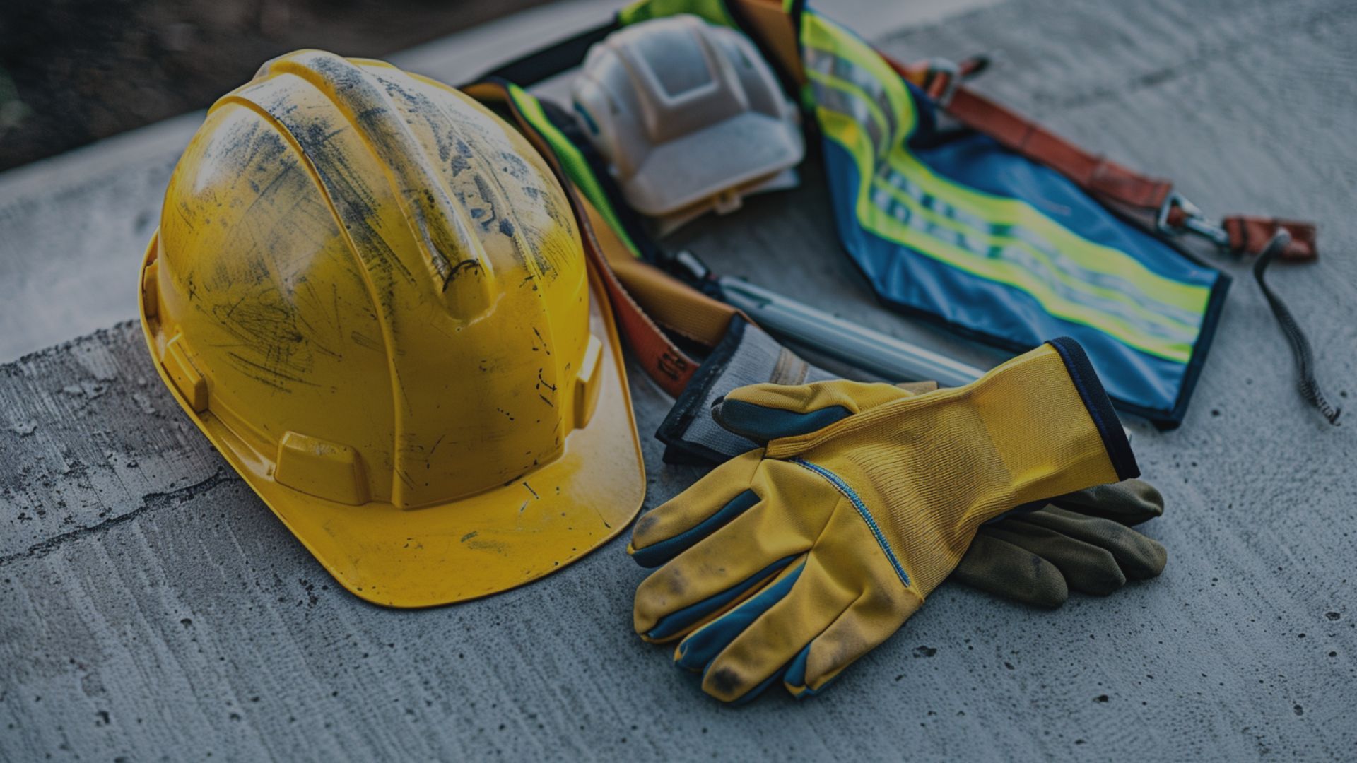 PPE detail on concrete